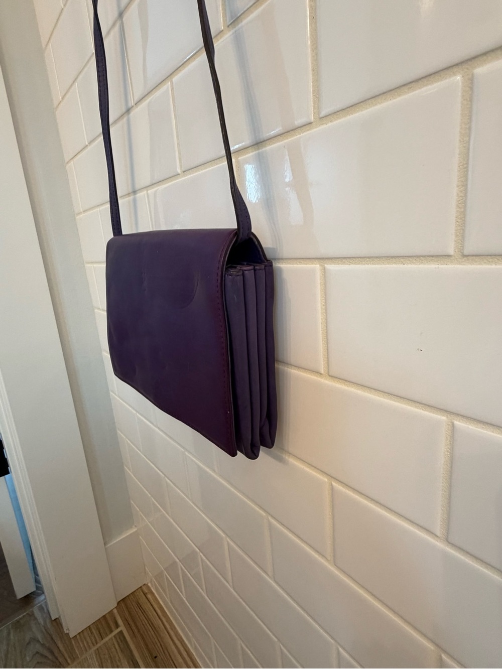 MCM Plum Leather Crossbody Bag - Picture 2 of 7
